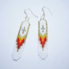 native american style beaded earrings