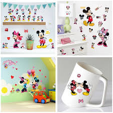 Cartoon Mickey Minnie Mouse Wall Decals