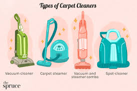 a vacuum and a carpet steamer
