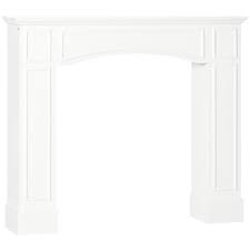 Homcom 29 Modern Fireplace Mantel Surround Mantels For Fireplace With Decorative Geometric Pattern White