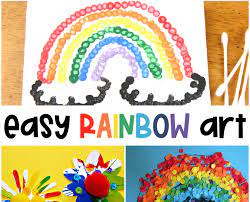 rainbow art ideas for kids messy