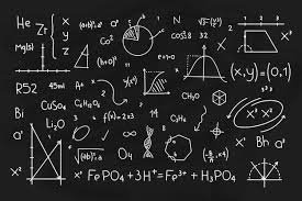Hand Drawn Scientific Formulas On