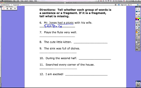 Sentence Fragments Examples Solutions Videos