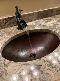 Copper Sink Bathroom Bronze Faucet