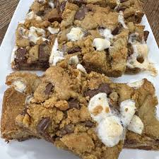 s mores cookie bars cooking in the