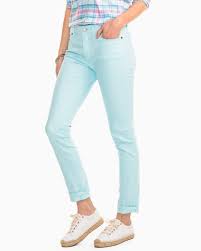 Womens Light Blue Stretch Skinny Jeans 28 By Southern Tide