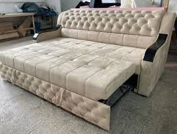 Suede 3 Seater Luxury Sofa Cum Bed