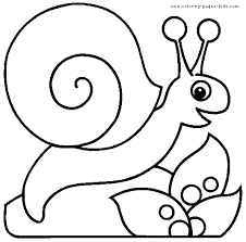 Each coloring page has several pictures of items that are typically one color. Snail On A Leaf Color Page Coloring Pages Drawings Colorful Drawings