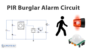 pir burglar alarm circuit