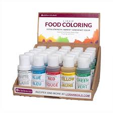 Liquid Food Color Display Primary Colors