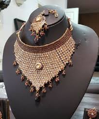 indian wedding necklace tikka jhumar