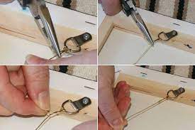 hang a painting with frame hanging wire