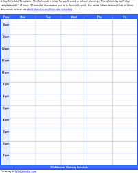 Download Kids Daily Work Schedule Template For Free