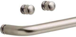 Just as showerhead and faucet designs vary in price and finishing choices, so do style choices for clips, rails, door handles. Delta Simplicity 20 In Handle With Knobs For Sliding Shower Or Bathtub Door In Nickel Amazon Com