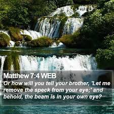 matthew 7 4 web or how will you tell