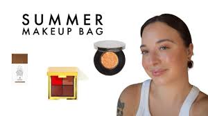 minimal summer makeup bag you