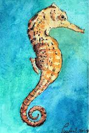 Seahorse Original Painting Ocean Life