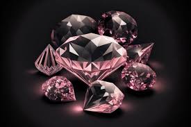 ai generated light pink diamonds on