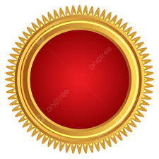 golden circle frame with gold award