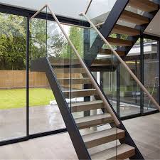 l shaped steel wood staircase
