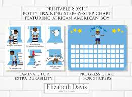 Printable Toilet Training Learning Chart For Black Child