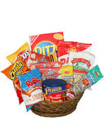salty snacks basket gift basket in