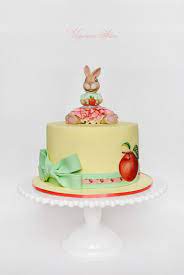 The Sensational Cakes Rabbit Girl Cake 1st Year Birthday Cake  gambar png