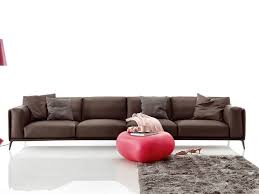 kris leather low sectional eco leather