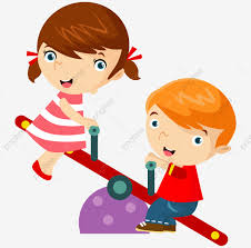 2 Children Playing Games In The Park Child Illustration
