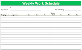 Printable Weekly Appointment Schedule Template Free