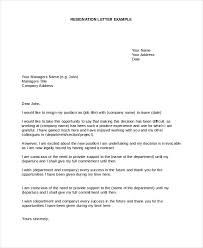 sle letter of resignation in ms word