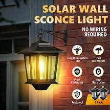 Solar Outdoor Wall Light Sconce Hanging