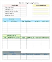 Multi Country Travel Itinerary Template Trip Word Doc