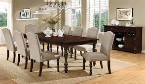 Square dining table with a solid rosewood construction. Hurdsfield Transitional Style Dark Cherry Finish 7 Piece Dining Set