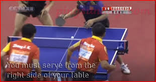 ping pong serve rules for double games