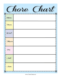 Printable 7 Day Chore Chart