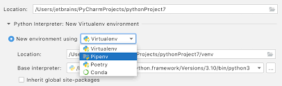 configure a pipenv environment