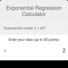 exponential regression calculator