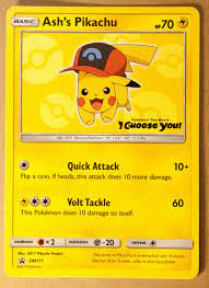 Ash's pikachu is featured in the pokémon trading card game. Ash S Pikachu Promo Sm111 Value 2 25 220 00 Mavin