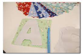 diy sewn fabric alphabet letters