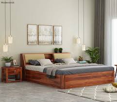 Walken Sheesham Wood Bed With Box
