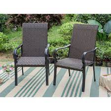 Rattan Metal Outdoor Dining Chair