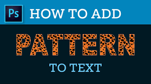 how to add pattern to text in photo