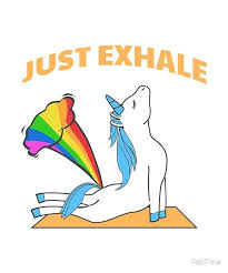Single sided pages to avoid bleed through when using markers; Funny Unicorn Yoga Farting Rainbow Just Exhale Posters By Fabtivia Redbubble Unicorn Quotes Funny Unicorn Quotes Funny Unicorn Pictures