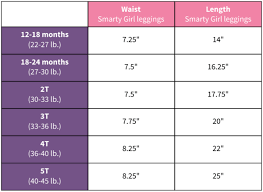 Smarty Girl Size Chart Leggings That Empower Girls To