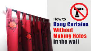 how to hang curtains without making