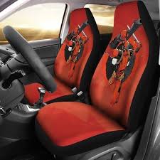 Cool Deadpool Fighting Car Seat Covers