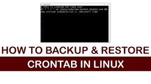 backup and re crontab in linux