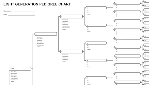 Blank Pedigree Chart 8 Generations 256 Names By Easygenie Single Sheet