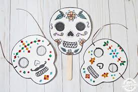 dead mask craft with printable template